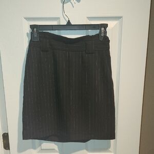 Express Charcoal Pinstripe Mini Skirt